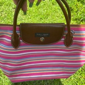 Vintage Multicolor Striped Kate Spade Tote